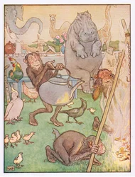 So the chimpanzee put the kettle on for tea, illustration from 